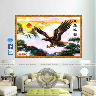 TRANH DÁN TƯỜNG 3D ĐẠI BÀNG TUNG CÁNH, TRANH DÁN TƯỜNG CHIM ĐẠI BÀNG BAY GIỮA TRỜI - TRANH ĐẠI BÀNG UY MÃNH