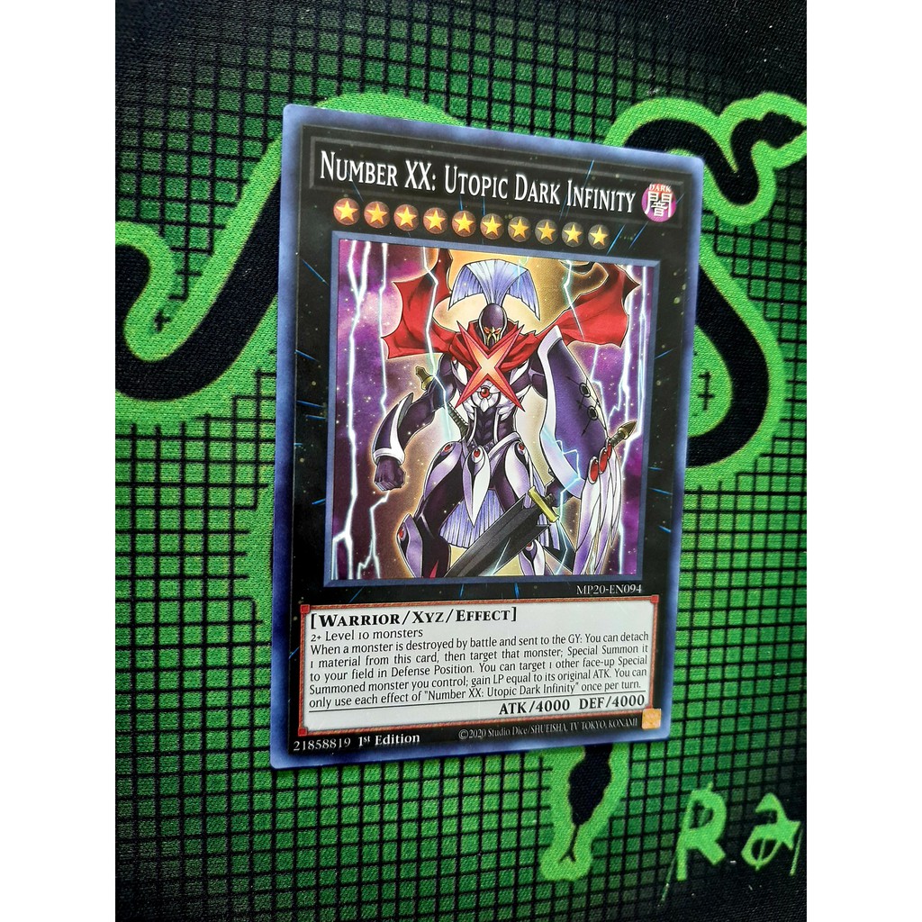 THẺ BÀI YUGIOH Monster Number XX: Utopic Dark Infinity - MP20-EN094 - Super Rare 1st Edition