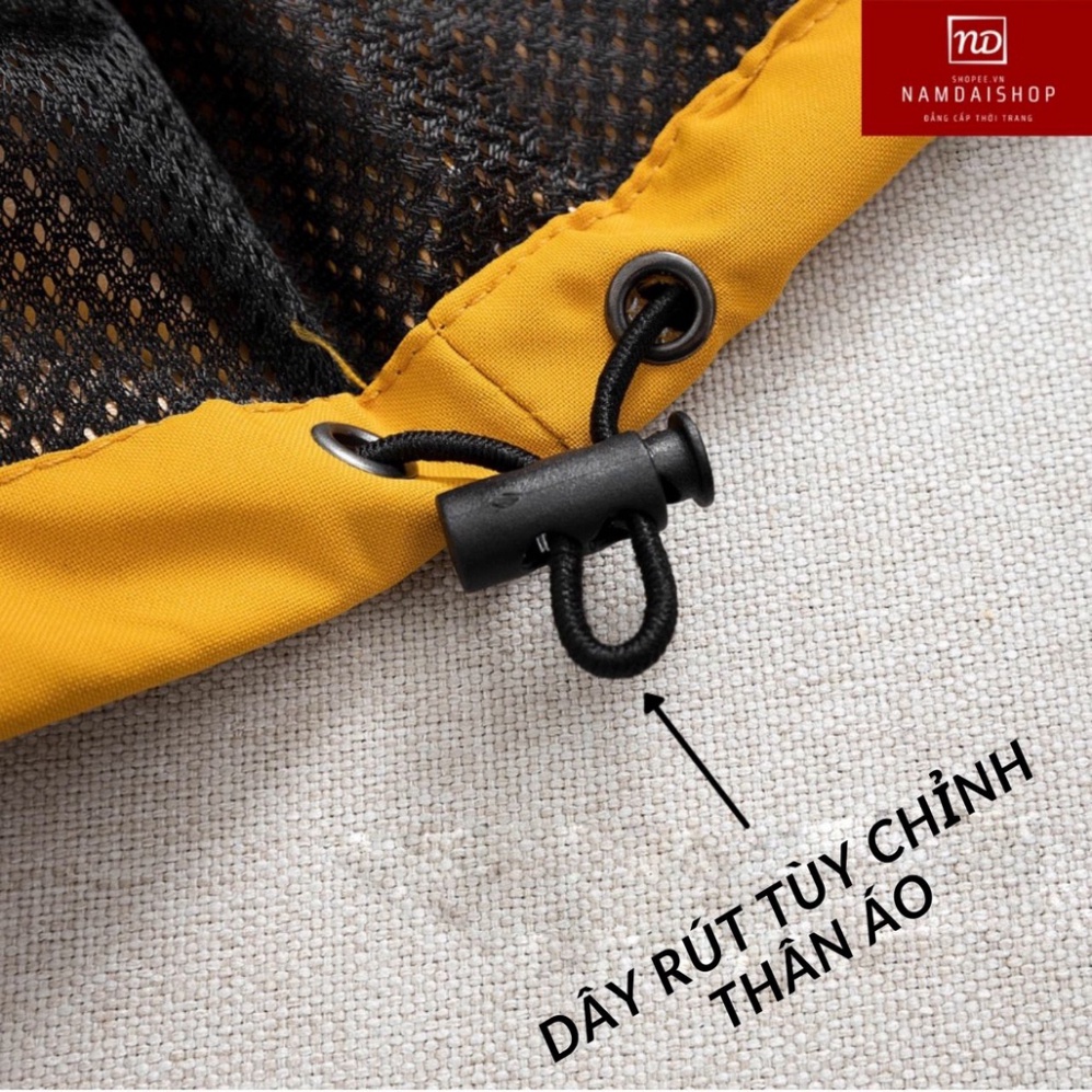 Áo gió nam chống nước cao cấp 2 lớp vải tráng bạc, chống mưa, chống gió, chống nắng hoàn toàn