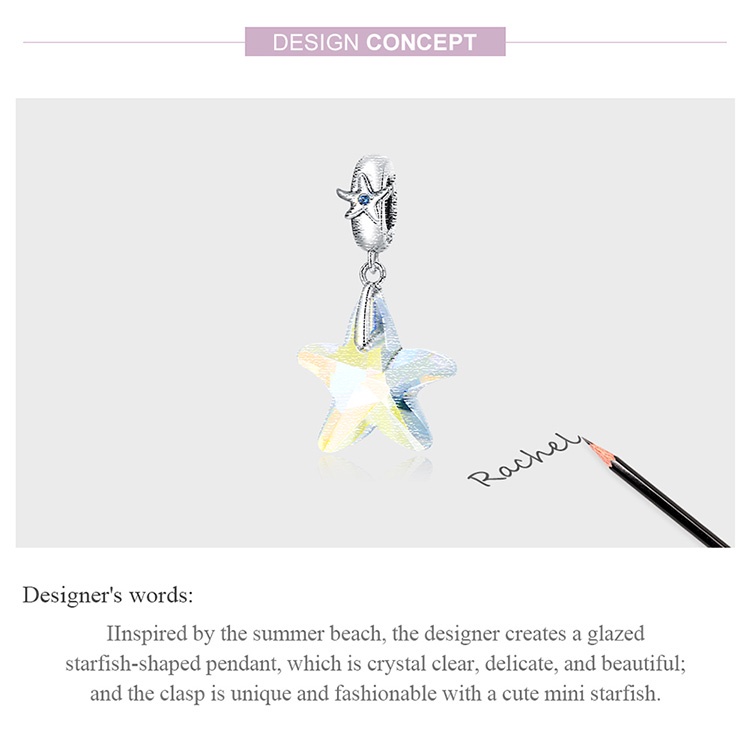 Mặt dây BAMOER BSC599 Bạc 925 hình sao biển