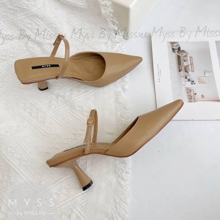 Giày cao gót nữ mũi nhọn 5cm phối dây ngang thời trang MYSS - CG239