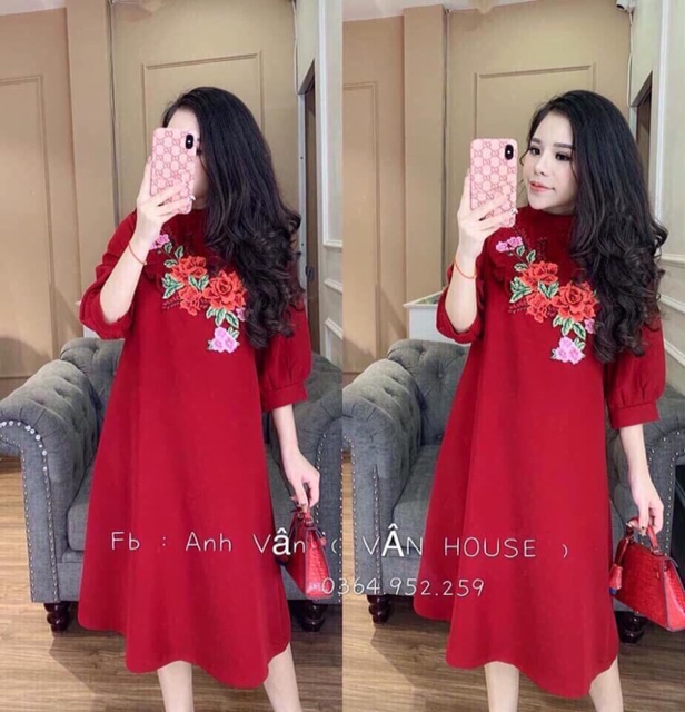 Váy Hoa Đỏ | BigBuy360 - bigbuy360.vn