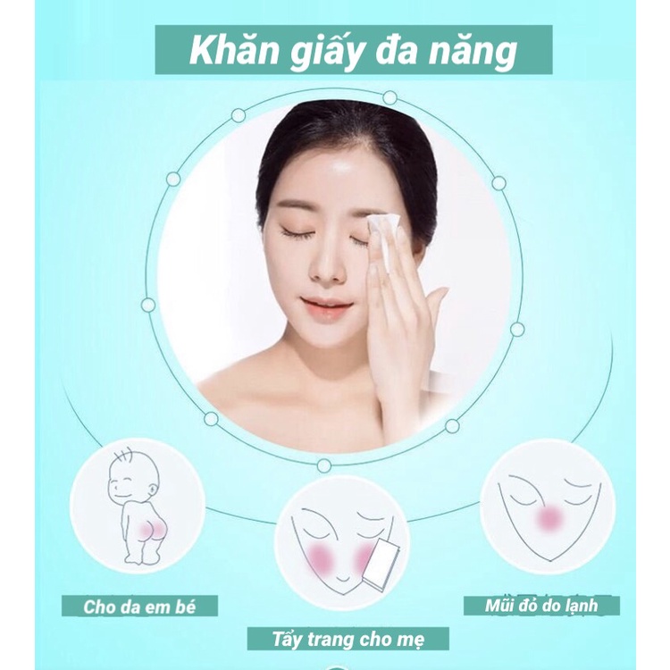 [Siêu rẻ] Khăn giấy khô đa năng siêu mềm cho trẻ sơ sinh