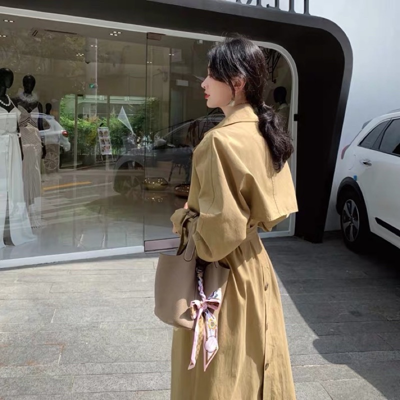 Áo khoác mangto nữ Ulzzang Hàn Quốc BORA SHOP dáng dài mẫu mới order