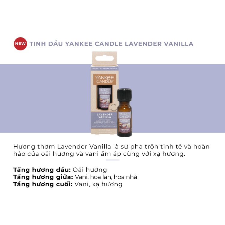 Tinh dầu Yankee Candle - Lavender Vanilla (15ml)