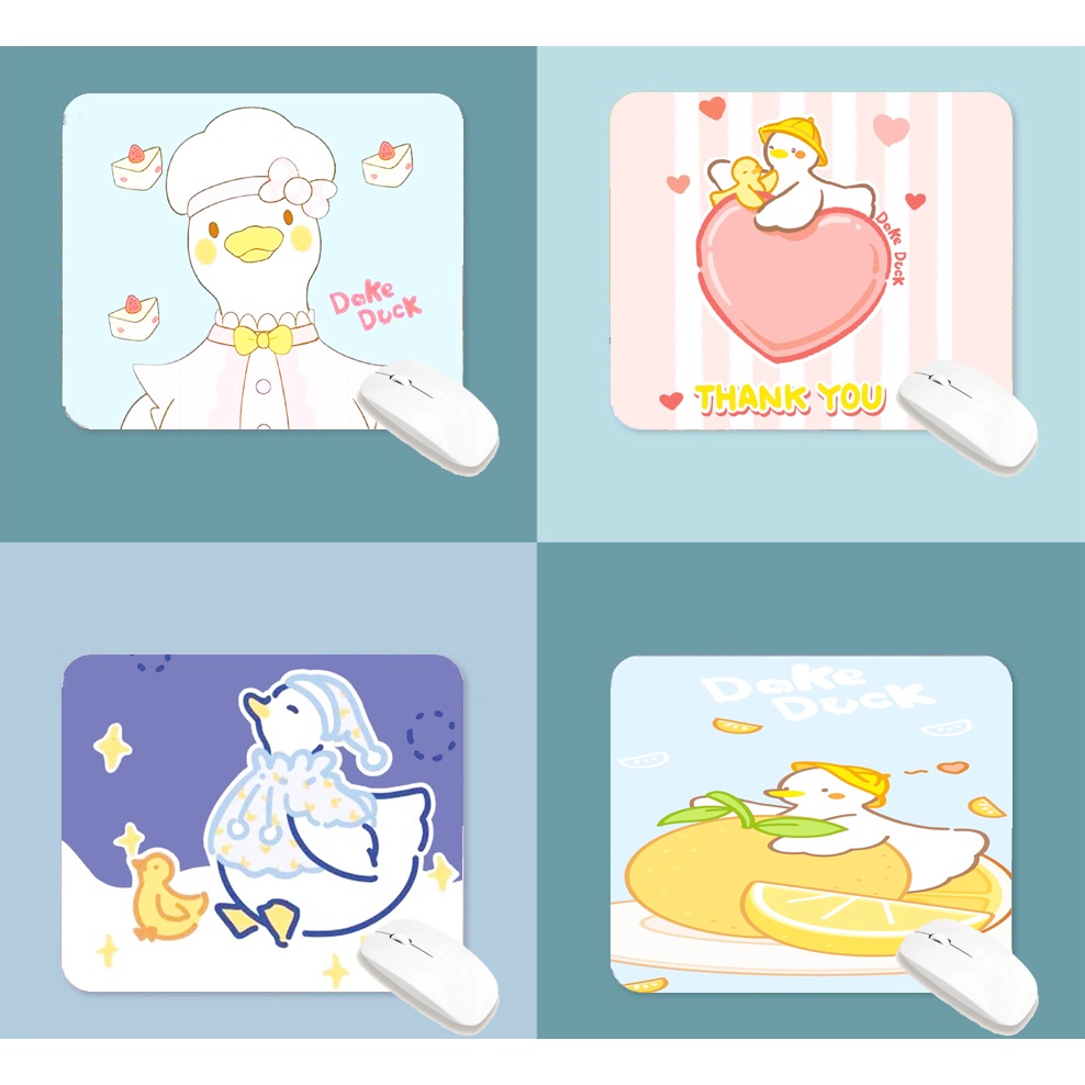 lót chuột vịt dakeduck LOTI45 bàn di chuột cute dễ thương pastel 20 x 24 cm