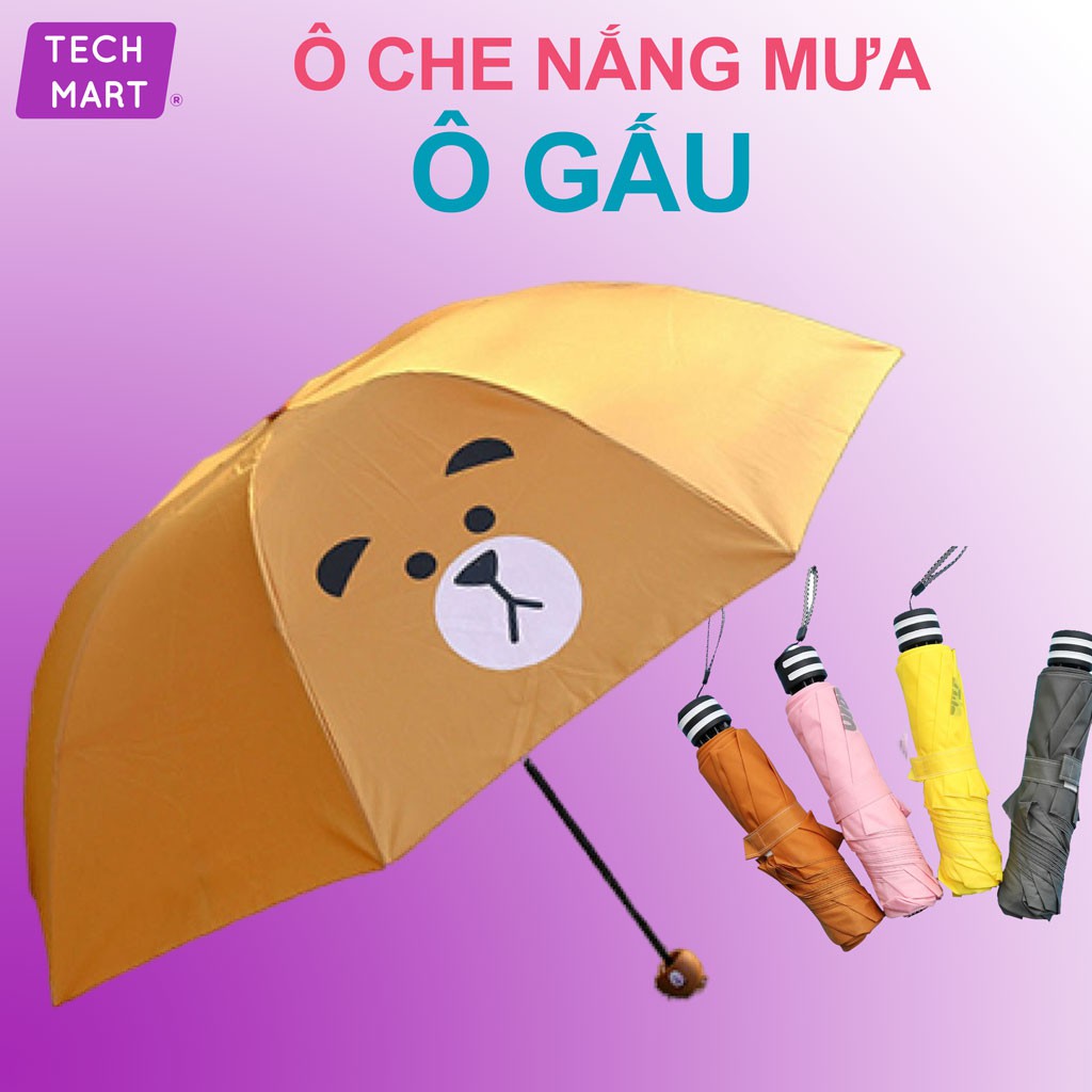 Ô Dù Gấu Brown che mưa nắng/ ngăn chặn tia UV