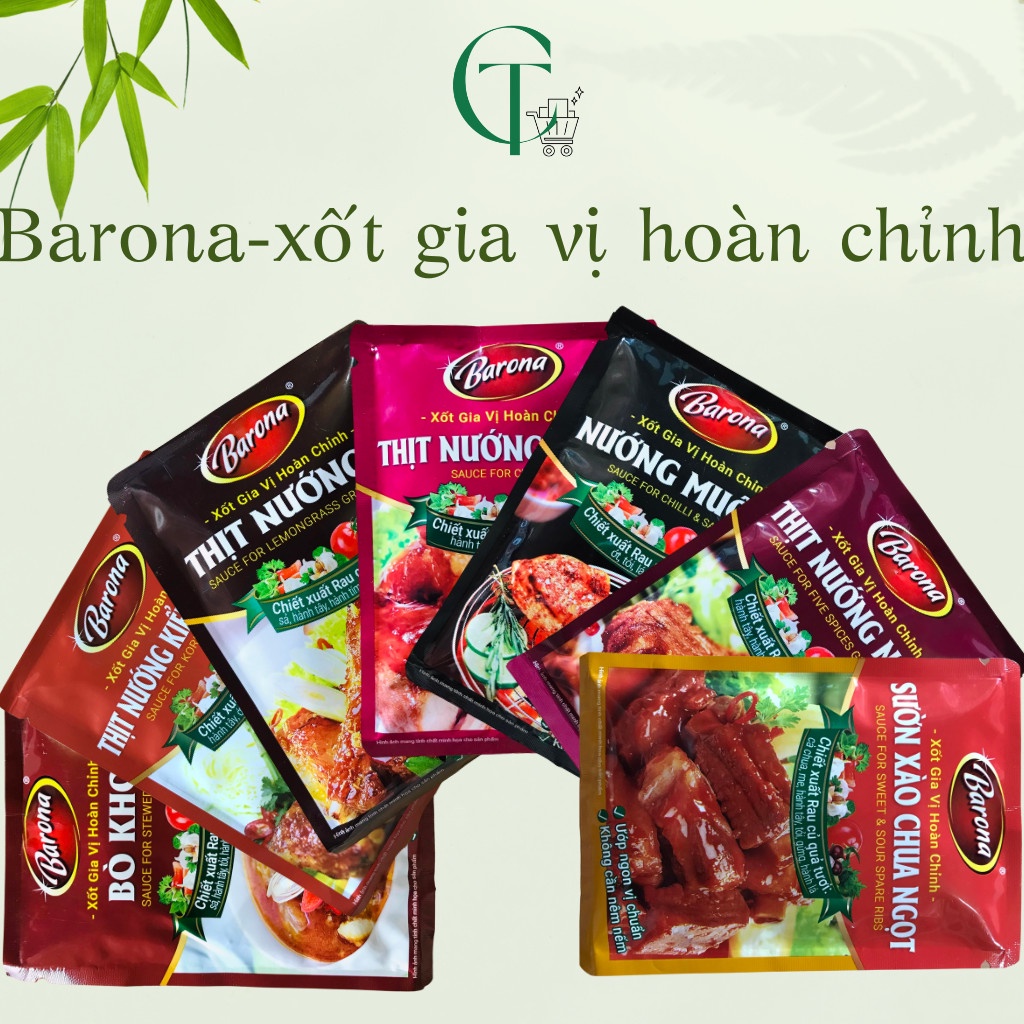 Xốt gia vị hoàn chỉnh Barona 80g ướp ngon chuẩn vị không cần nêm nếm