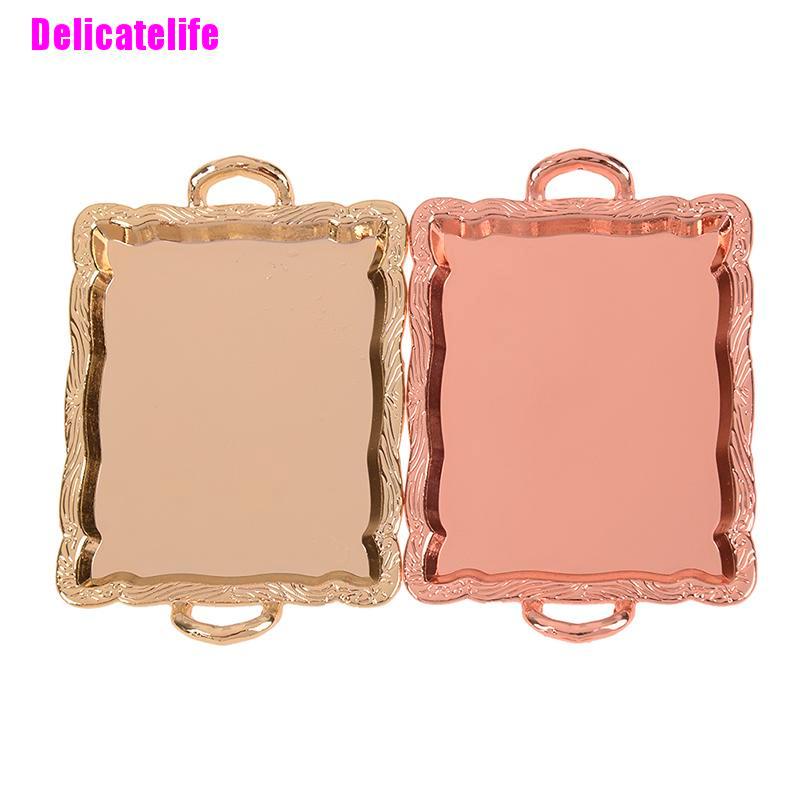 Khay Kim Loại Mini Tỉ Lệ 1: 12 Trang Trí Nhà Búp Bê