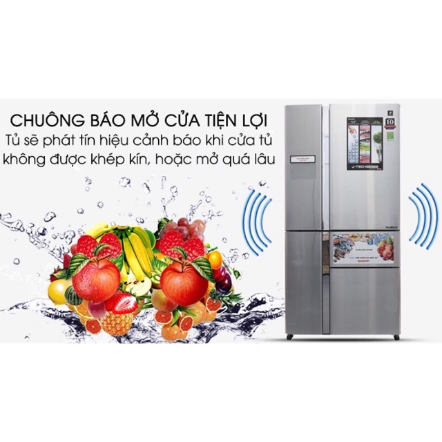 tủ lạnh shap inverter 665 lít SJ-F5X76VM-SL . Hàng trưng bày mới , bảo hành chính hãng 1 năm