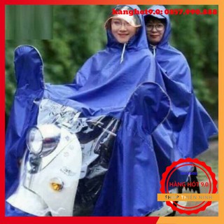 Áo mưa choàng đôi có kính phản quang tiện lợi khi đi xe máy