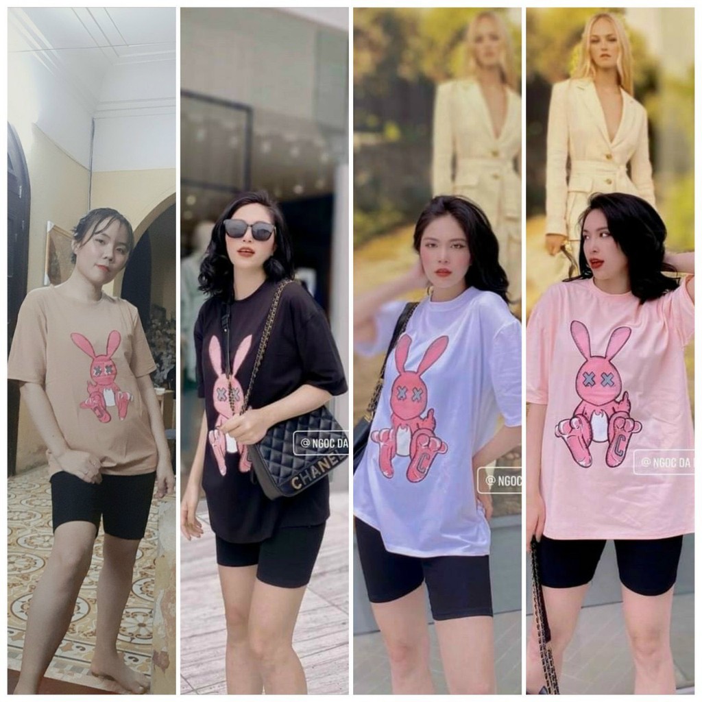 Áo phông gấu Moschino nữ | Áo phông gấu tay lỡ FORM rộng 100% COTTON