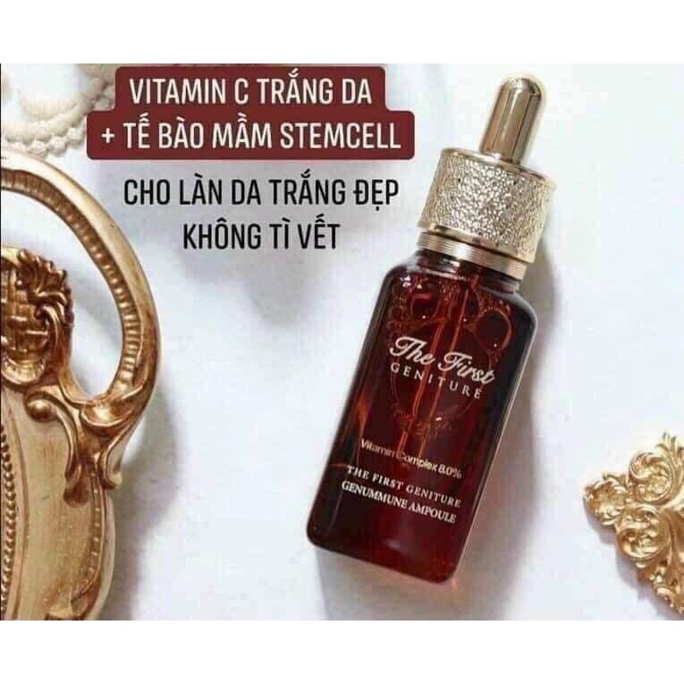 VITAMIN COMPLEX 8.0% OHUI THE FIRST GENITURE GRNUMMUNE AMPOULE_trắng da mờ thâm sạm nám