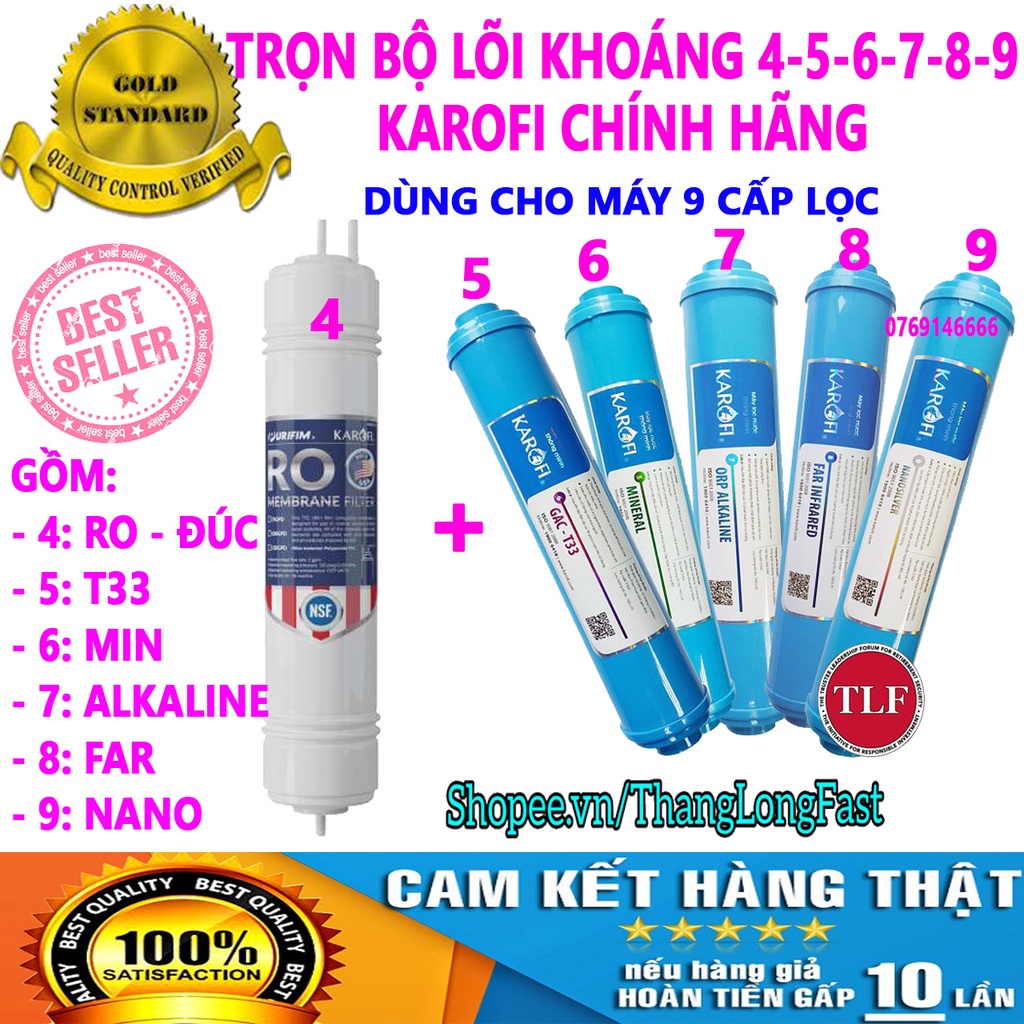 COMBO 4 LÕI KHOÁNG KAROFI SỐ 56-89 , GỒM T33-MIN-FAR-NANO