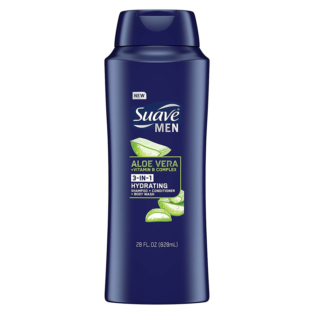 Sữa tắm, dầu gội & xả nam giúp dưỡng ẩm Suave Men for Hydrated Hair &