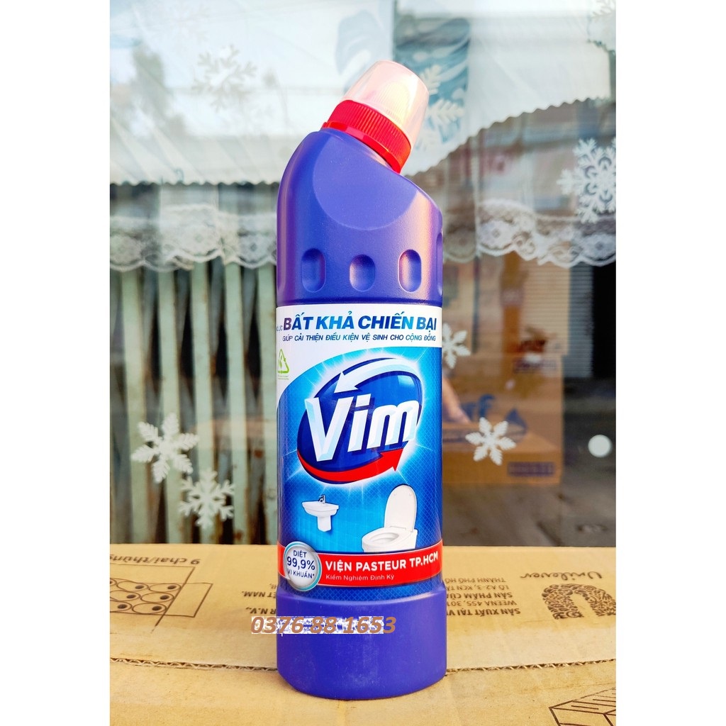 [Hoả Tốc] Nước Tẩy Bồn Cầu Toilet Vim Diệt Khuẩn 500ml - Xanh Biển 500 ml 500g