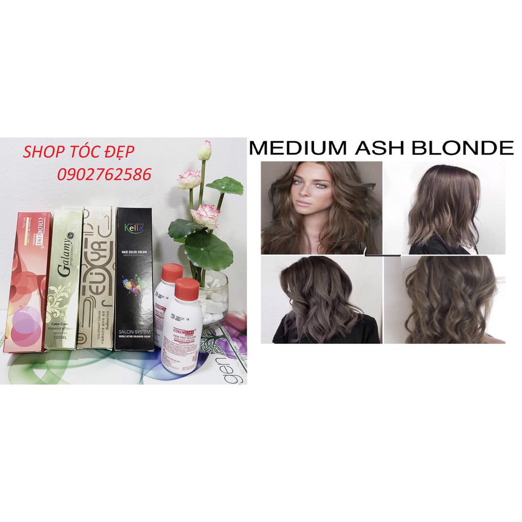 Kem nhuộm Tóc Màu nâu khói lạnh mã 7/1 Medium Ash Blonde