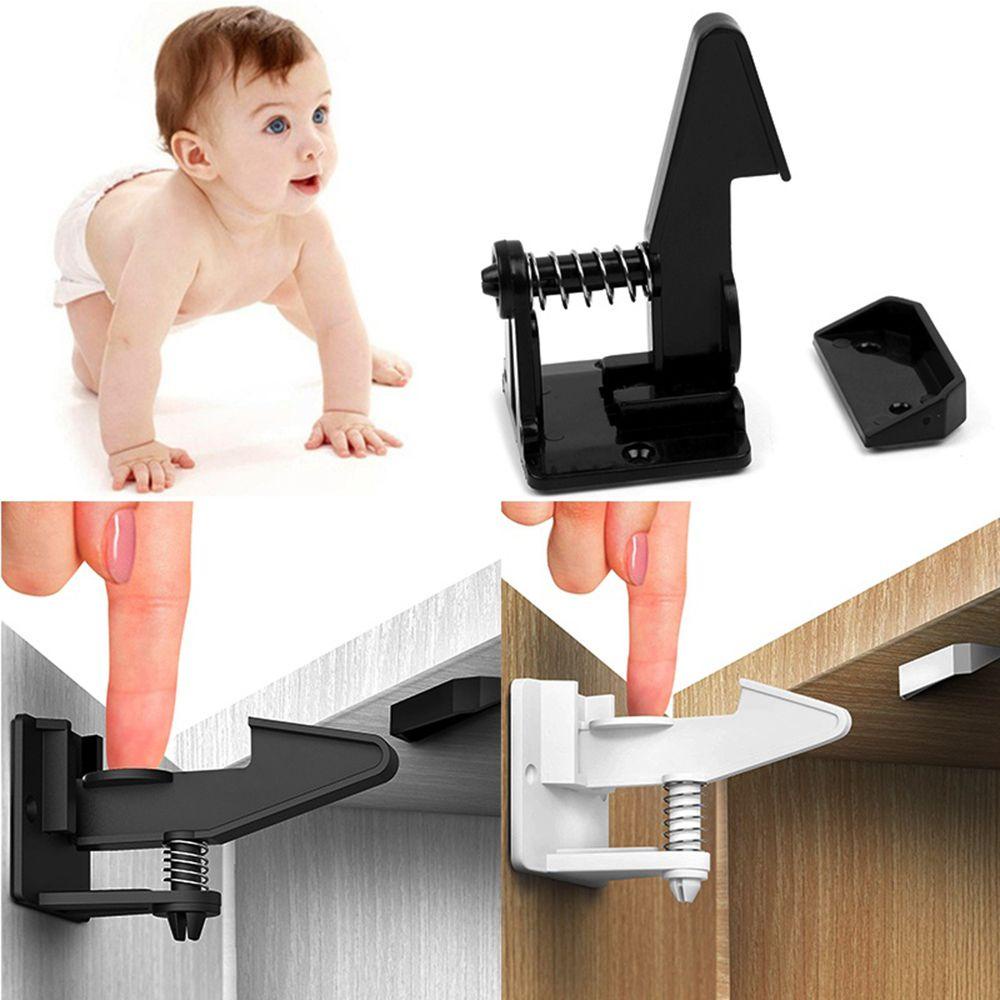 LONTIME Set 10 Khóa Ngăn Kéo Tủ Vô Hình Bảo Vệ An Toàn Cho Bé