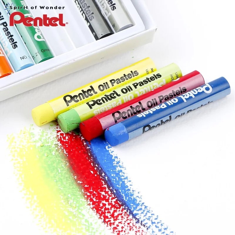 Sáp Màu Dầu Pentel Oil Pastel PHN Bộ 12/16/25/36/50 Màu | Màu Sắc Tươi Sáng | An Toàn Không Độc Hại