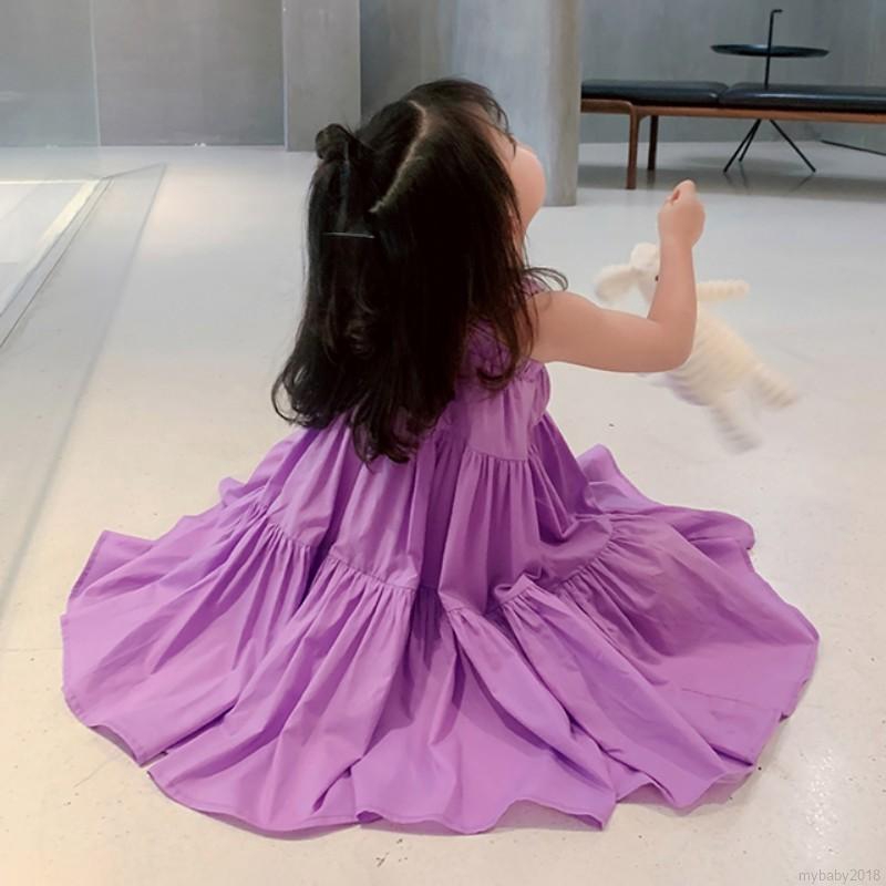 Baby Girl Dress Cute Korean Fashion Seafarer Cotton Princess Dresses