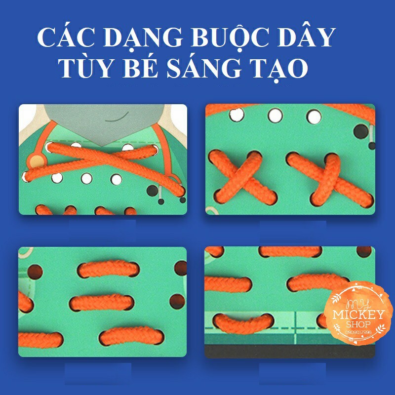 Bộ Đồ Chơi Bé Tập Xỏ Dây cho bé 2 tuổi Mideer  MD3085 2 mẫu cho bé chọn Mymickeyshop