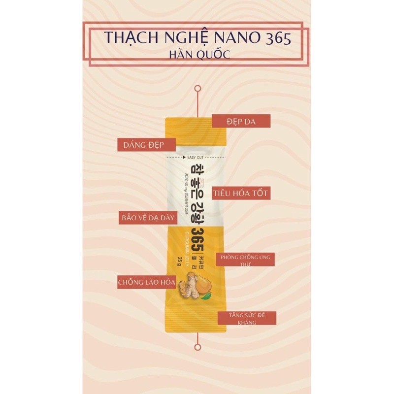 [Mã 77FMCGSALE1 giảm 10% đơn 250K] Thạch Nghệ Collagen Nano Curcumin Jelly 365 Vị Xoài Hàn Quốc (30 Gói/Hộp) | WebRaoVat - webraovat.net.vn