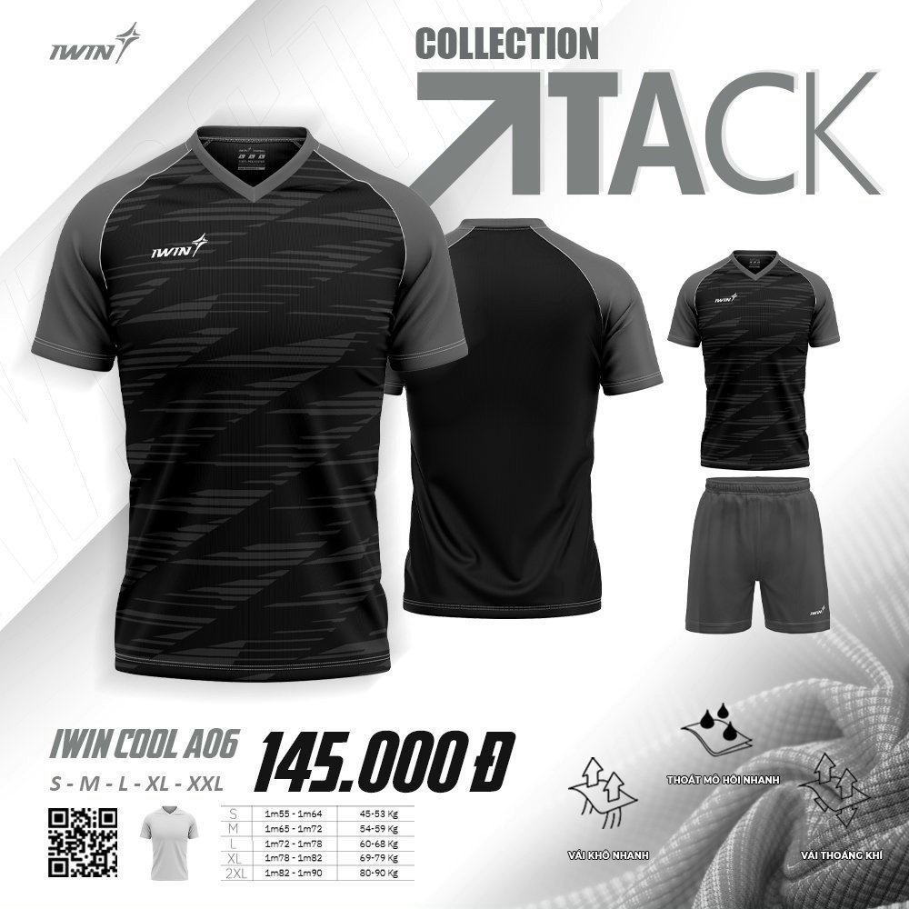 Bộ Quần  Áo Thể Thao Chính Hãng Iwin Cool A06 - Mẫu Mới Nhất 2022