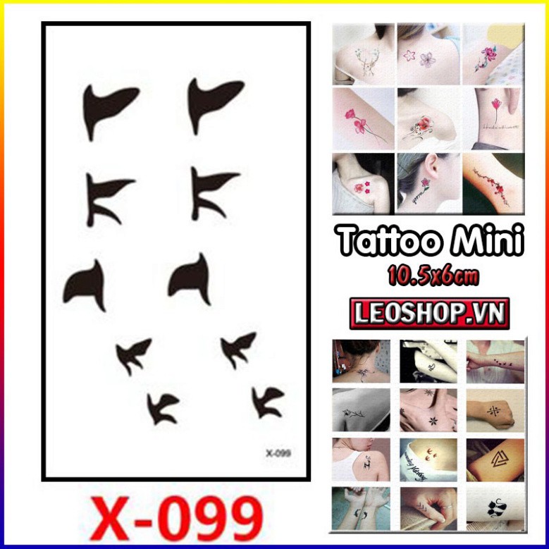 Hình Xăm Dán Mini Chim Én
