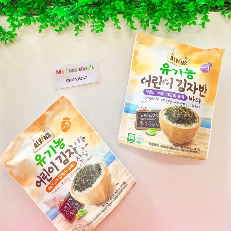 Rong biển rắc cơm hữu cơ Alvins date 11/2023