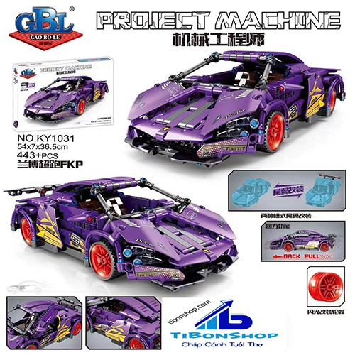 GBL KY1031 XẾP HÌNH KIỂU TECHNIC FKP MECHANICAL ENGINEERS LAMBO SIÊU XE