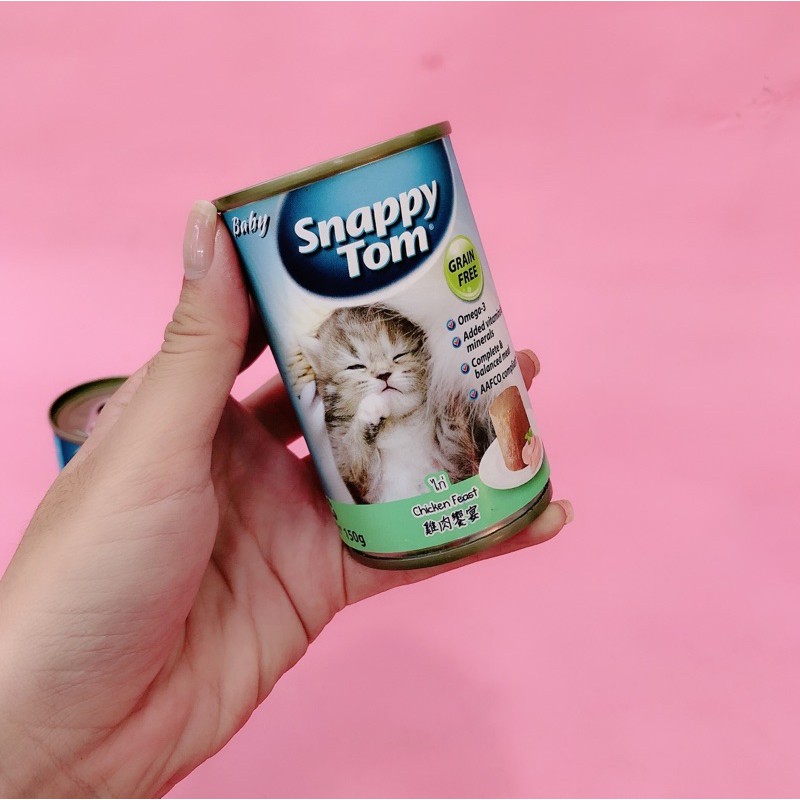 Pate Snappy Tom Baby lon 150gr dành cho mèo con tập ăn