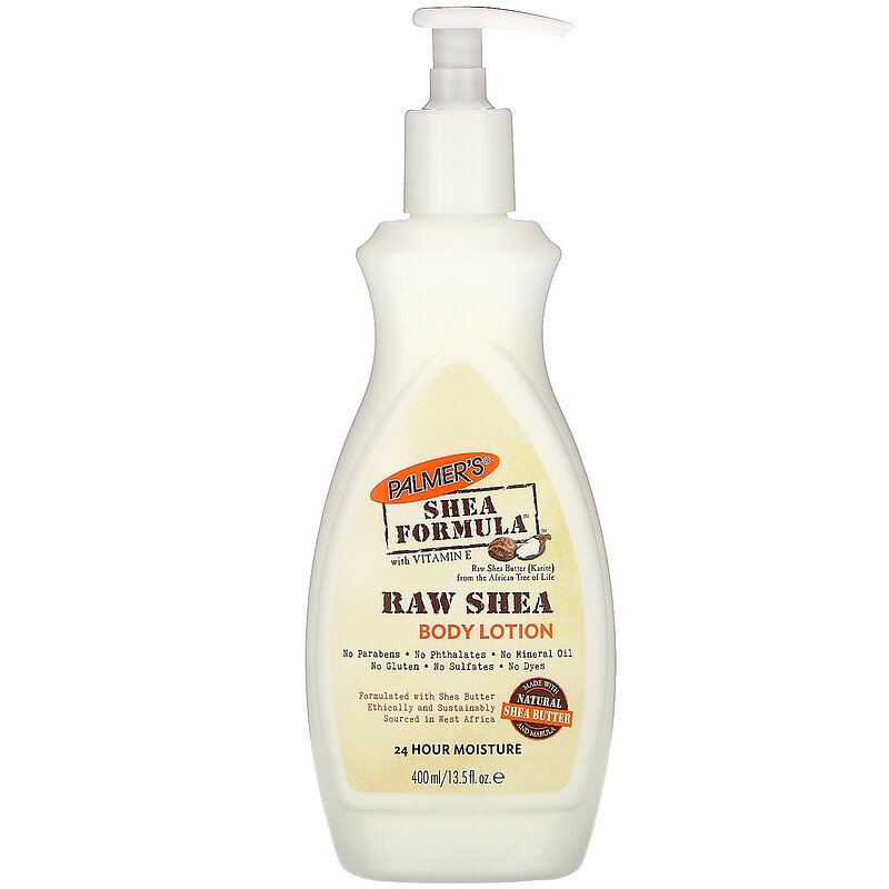 |Mẫu Mới| Palmers Raw Shea Body Lotion - Dưỡng thể chiết xuất từ Bơ hạt mỡ và Vitamin E 400ml