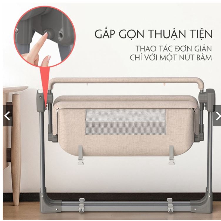 Nôi điện sơ sinh đa chức năng cho bé có Giá Treo Để Dỗ Dành Bé Hình Hoa Đính Đá Thông Minh Thoải Mái gooshop