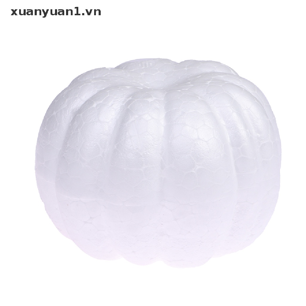 Bí Ngô Xốp Trắng Trang Trí Halloween / Giáng Sinh