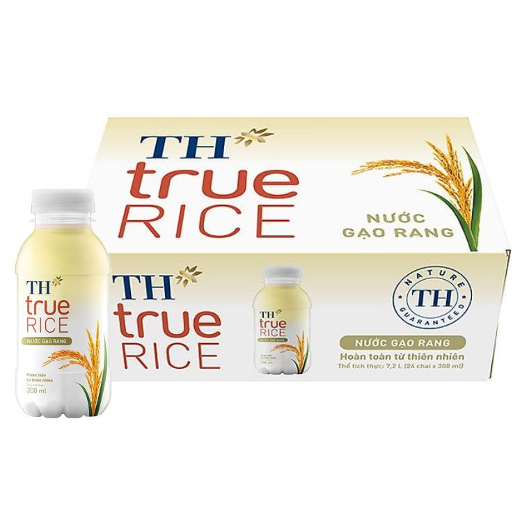 Thùng 12 Chai Nước Gạo Rang TH True Rice 300ml/Chai