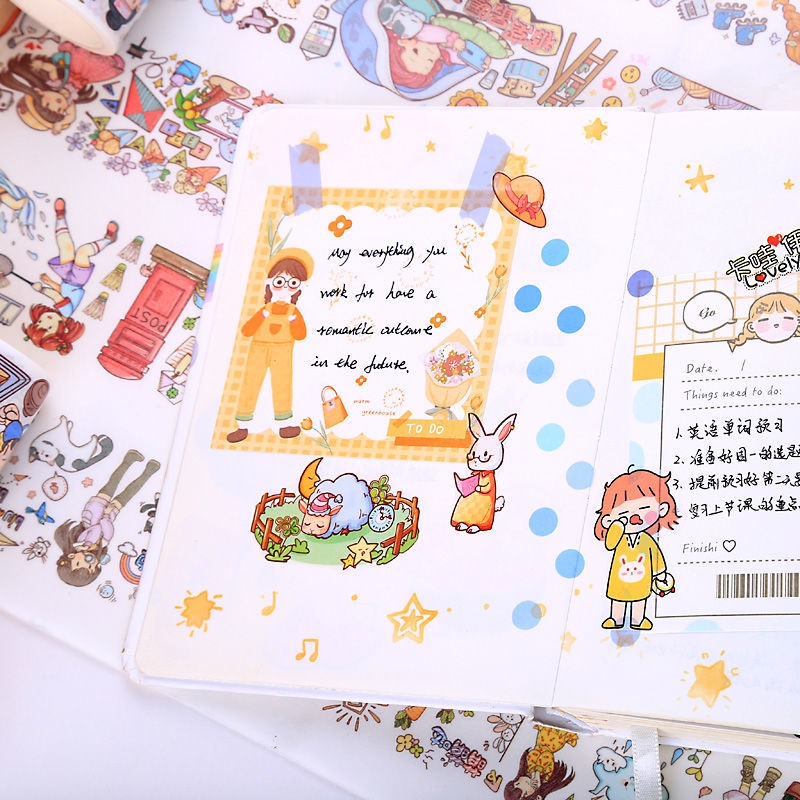 Cuộn băng keo washi tape hãng Twilight - Honey Girl - 3m