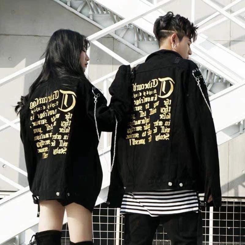 Áo Khoác Jean Unisex Outfits Nam Nữ Form Rộng  - Áo Khoác Bò Phong Cách Hàn Quốc