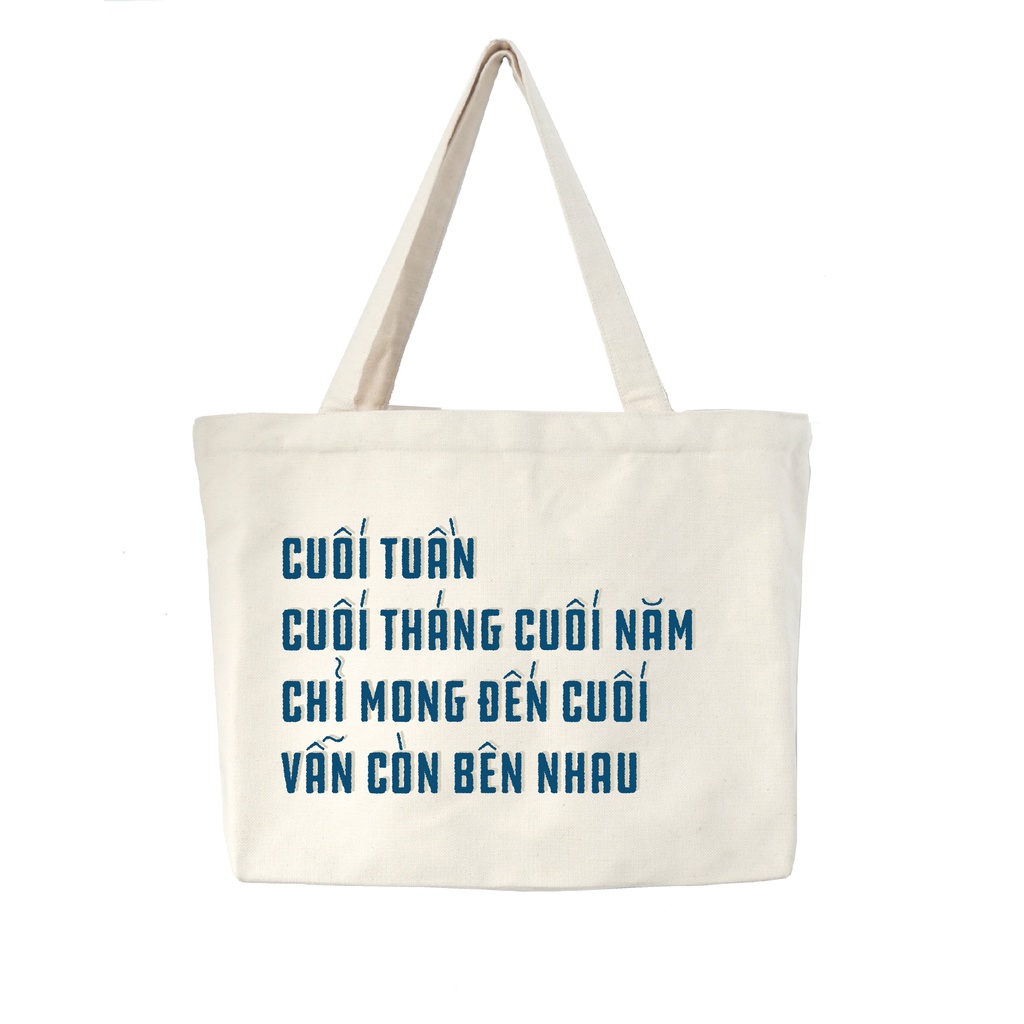 Túi tote vải WEARIT chất liệu vải canvas dày dặn, phong cách unisex đeo vai nam nữ forever