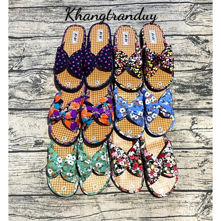 Dép nơ vải mang trong nhà