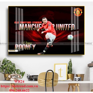 Tranh tráng gương Wayne Rooney, tranh cầu thủ bóng đá, tranh cầu thủ Wayne Rooney
