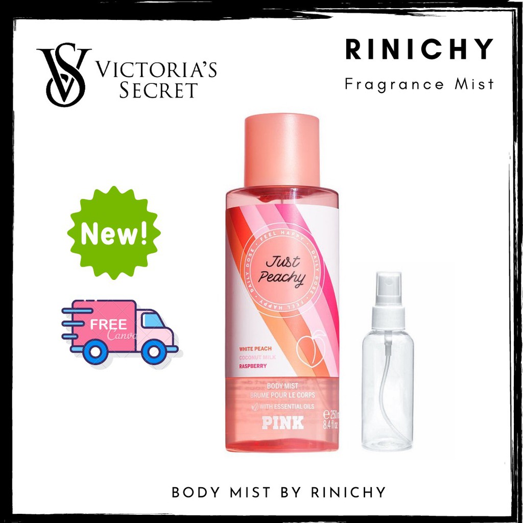 [Mẫu mới 2021] Xịt thơm toàn thân PINK Victoria Secret Just Peachy | Thế Giới Skin Care