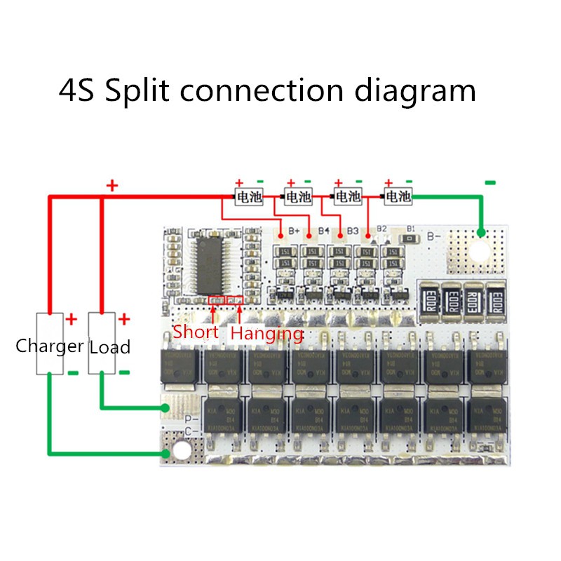 Bảng bảo vệ cân bằng pin 3S 4S 5S 12V BMS Pin Lithium 100A Polymer LifePo4