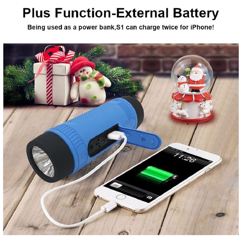 Bộ Loa Bluetooth Zealot S1 Có Đèn Pin Và Ngăn Đựng Thẻ Nhớ TF