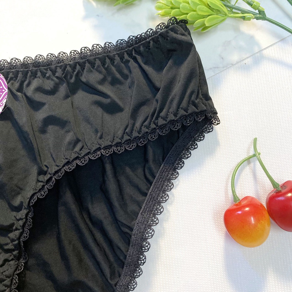 QLHug008 QUẦN LÓT THUN LẠNH VIỀN REN HÀNG VIỆT NAM