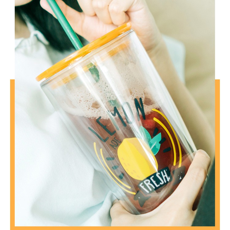 Ly nhựa có ống hút Lock&Lock, 750ml - Màu Vàng HAP507YEL | BigBuy360 - bigbuy360.vn