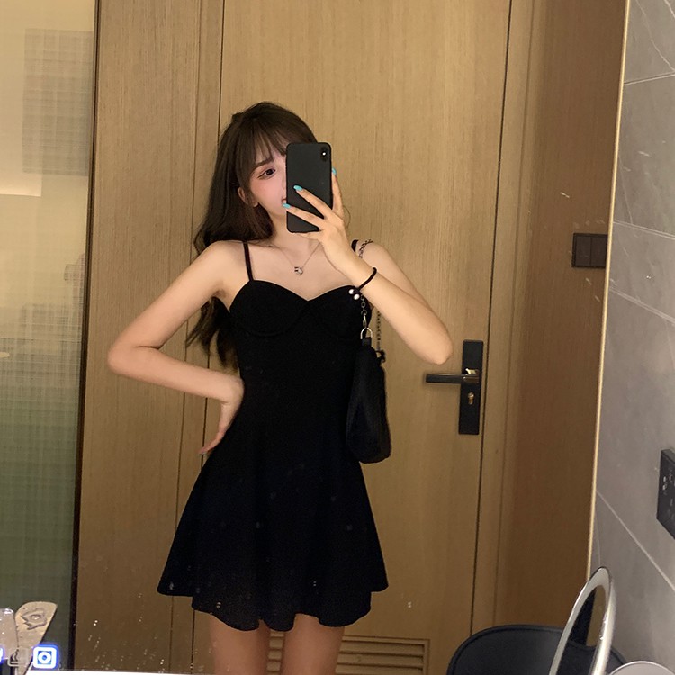 Xiaozhainv Set Đầm Ôm Hai Dây Và Áo Sơ Mi Tay Phồng Thời Trang Gợi Cảm Cho Nữ | BigBuy360 - bigbuy360.vn