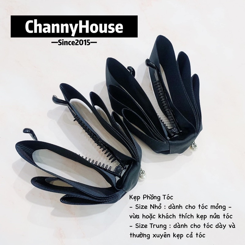 Channyhouse_Kẹp dọc nơ rủ làm phồng tóc Hàn Quốc