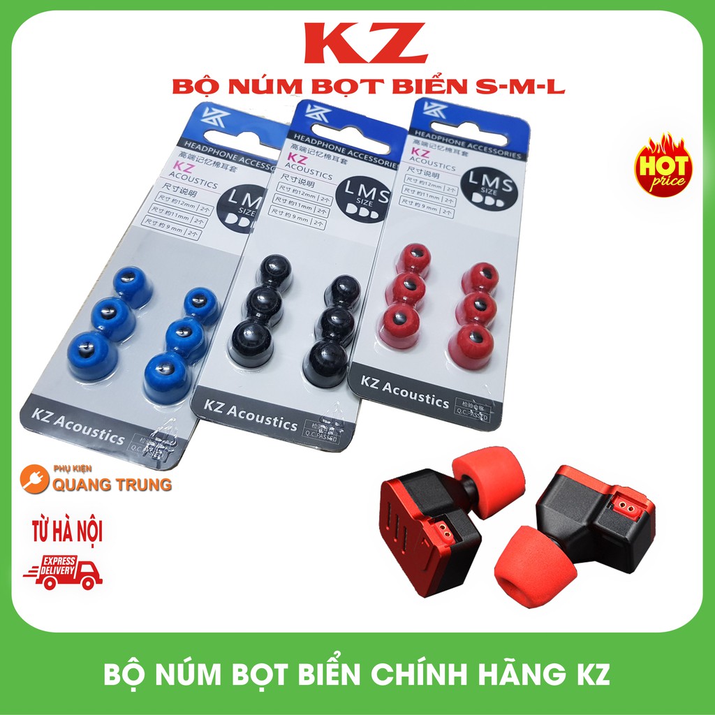 BỘ ĐỆM TAI NGHE BỌT BIỂN CAO CẤP CHÍNH HÃNG KZ