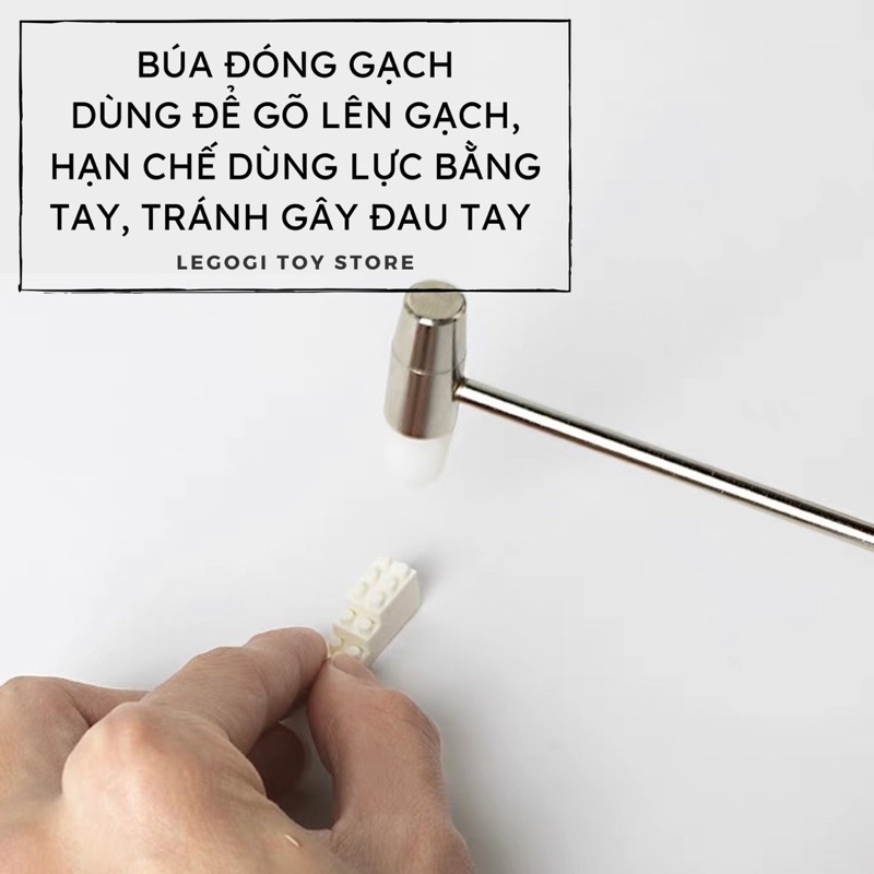Hộp dụng cụ đựng gạch Búa gõ gạch cho bộ đồ chơi xếp hình lắp ráp LEGOGI