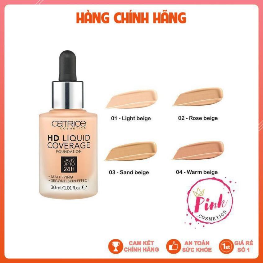 [AUTH-2021] [FreeShip – hàng Auth] Kem nền Catrice HD Liquid Coverage, Kem Nền Che Phủ Kiềm Dầu 24H 
